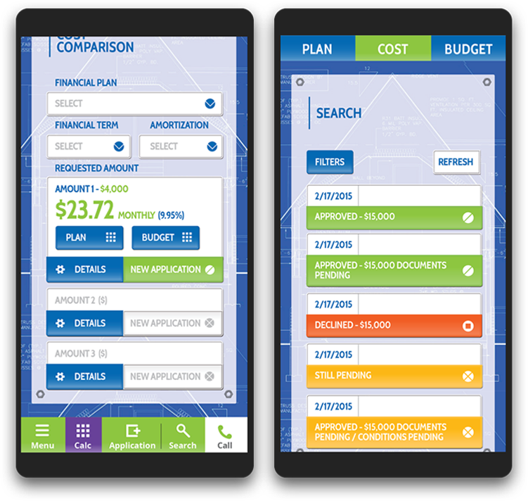Snap Financial application displayed on mobile