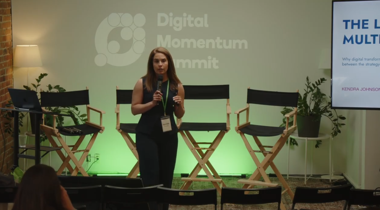 Kendra Johnson of The Venned Group presenting at the Digital Momentum Summit