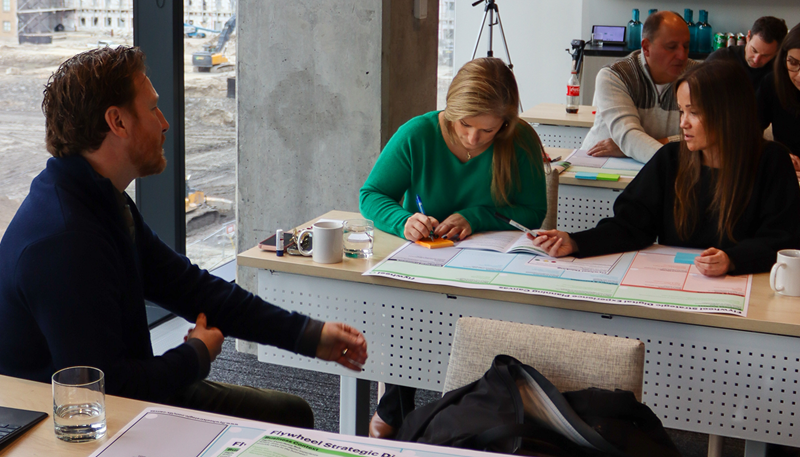 Business Executives at a collaborative workshop