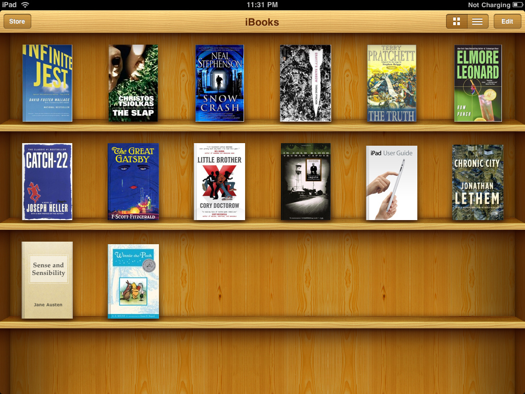 Screenshot of the iBooks application on iOS versions 6 and under
