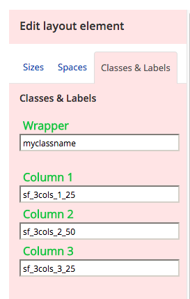 Custom style names for layout controls css class names can be added to layout columns