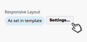 Responsive Layout Settings Screenshot Settings button highlighted