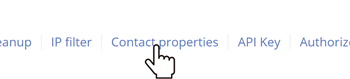 Select Contact Properties Link