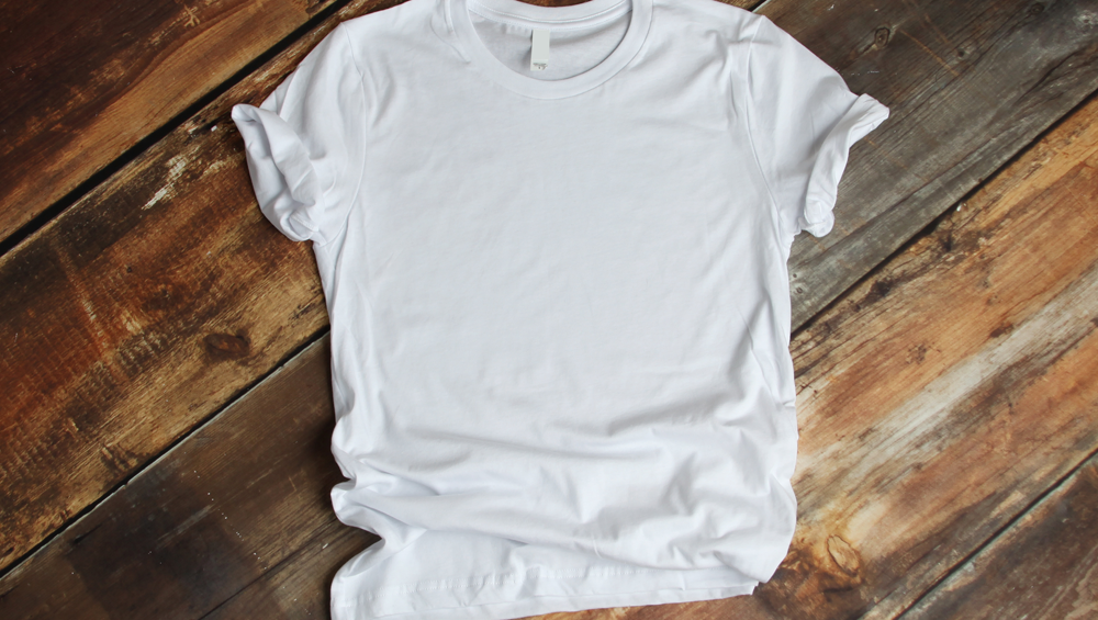 Our example image of a white t-shirt.