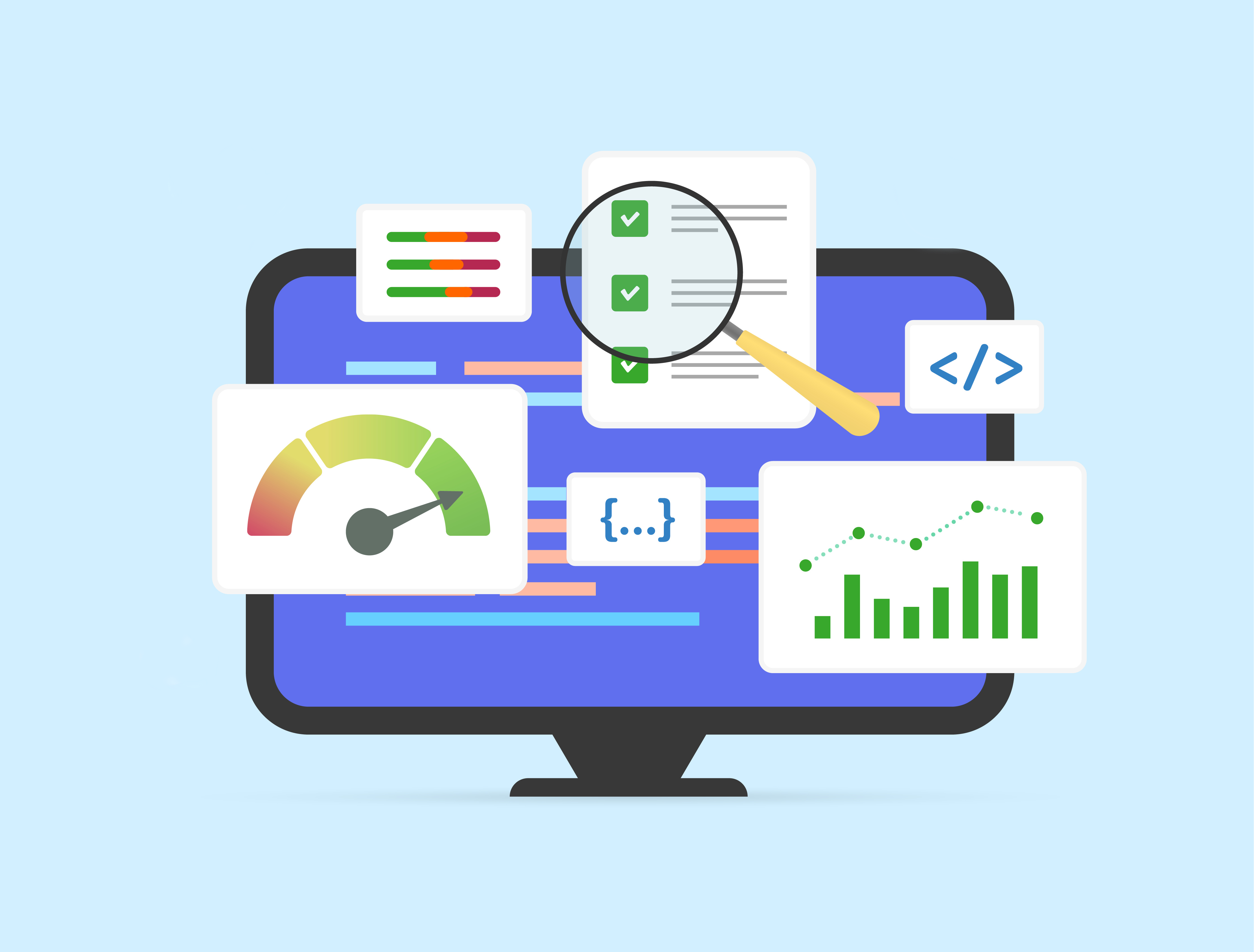 Business data analysis with information dashboard