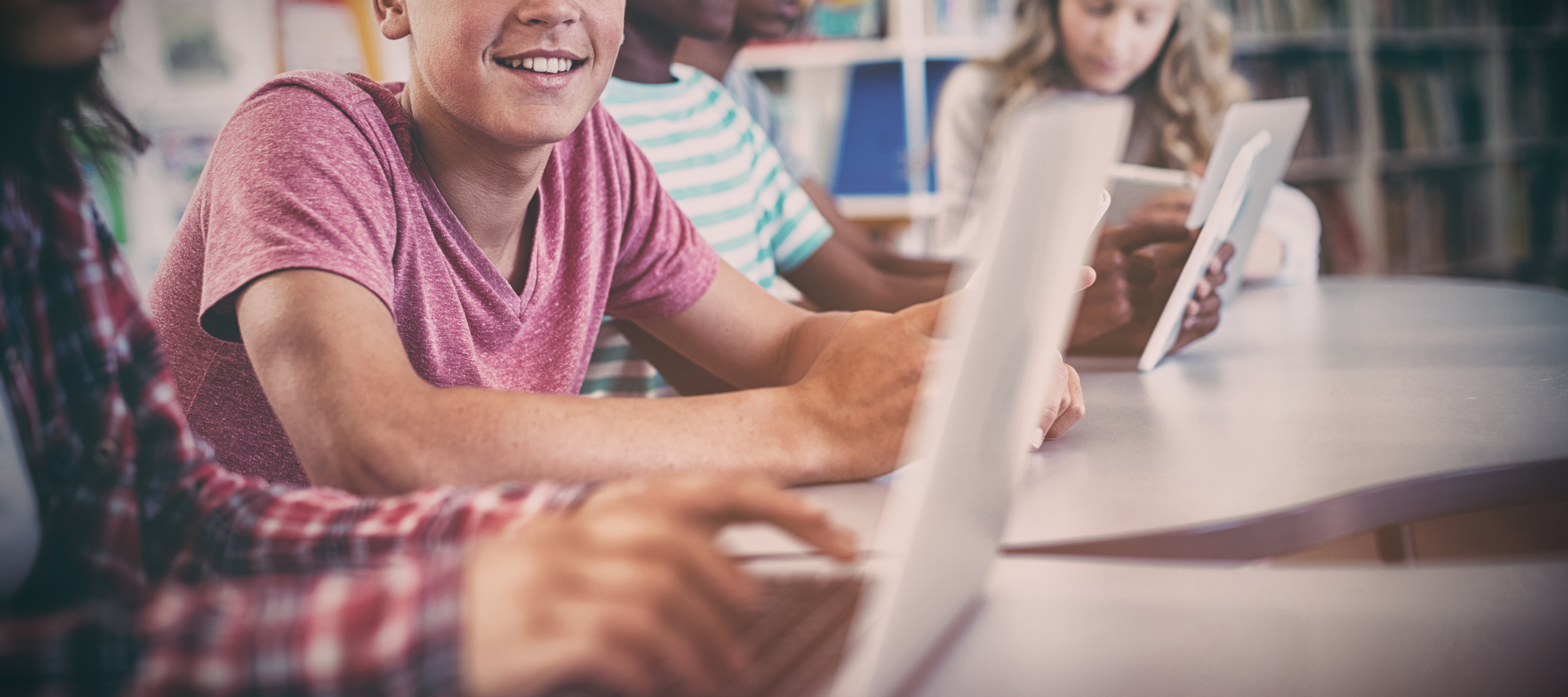 Teens browsing on a computer
