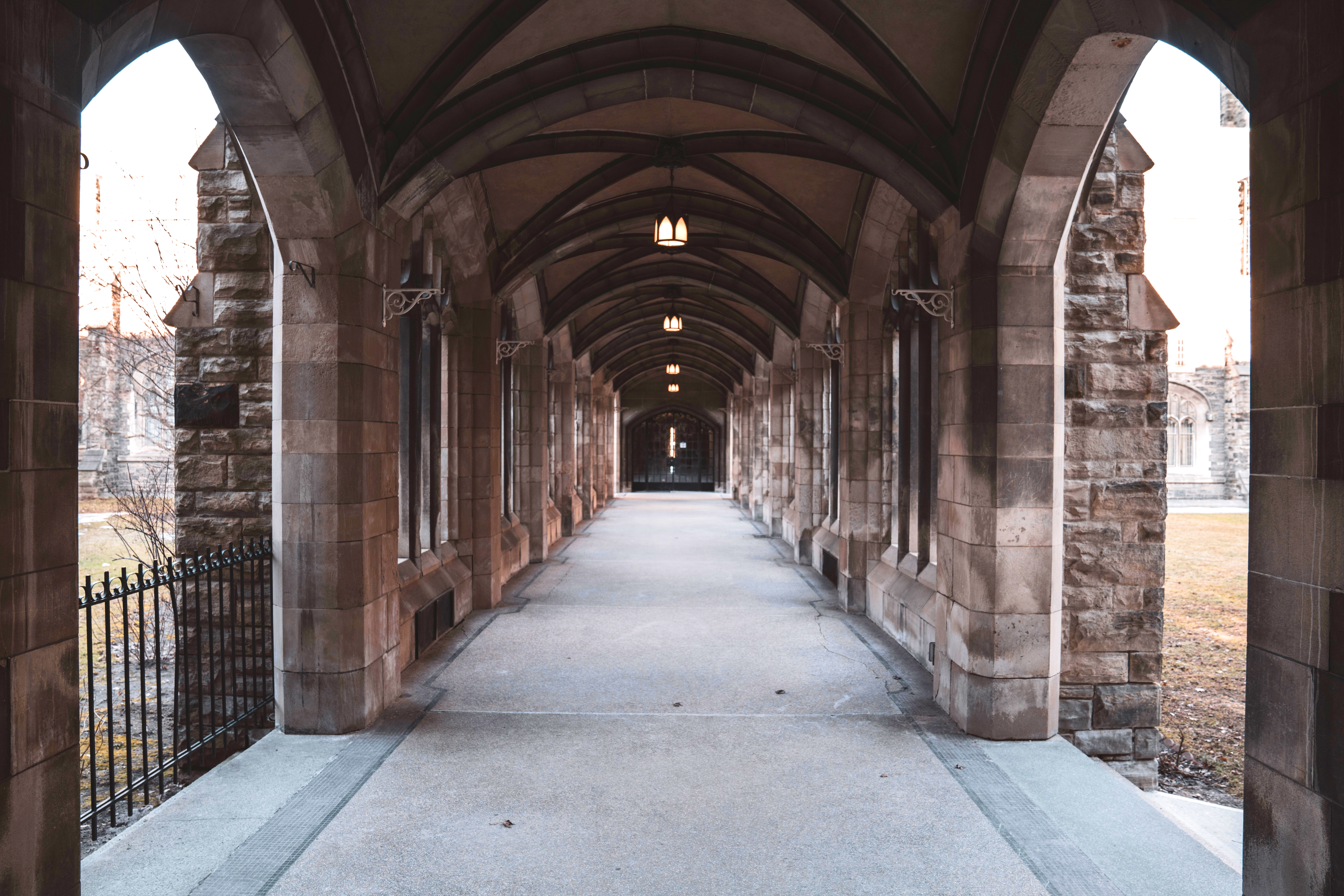 Outdoor hallway at University of Toronto