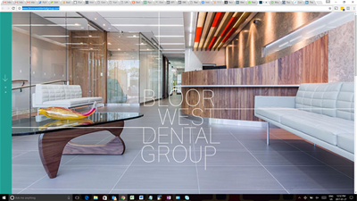 Screen shot of Bloor West Dental Group website