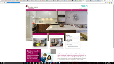 Screen shot of Timbercreek Communities website