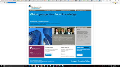 Screen shot of Timbercreek Asset Management website