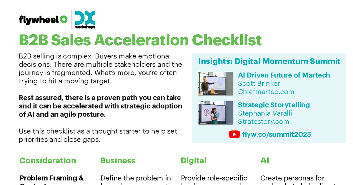 B2B Sales Acceleration Checklist