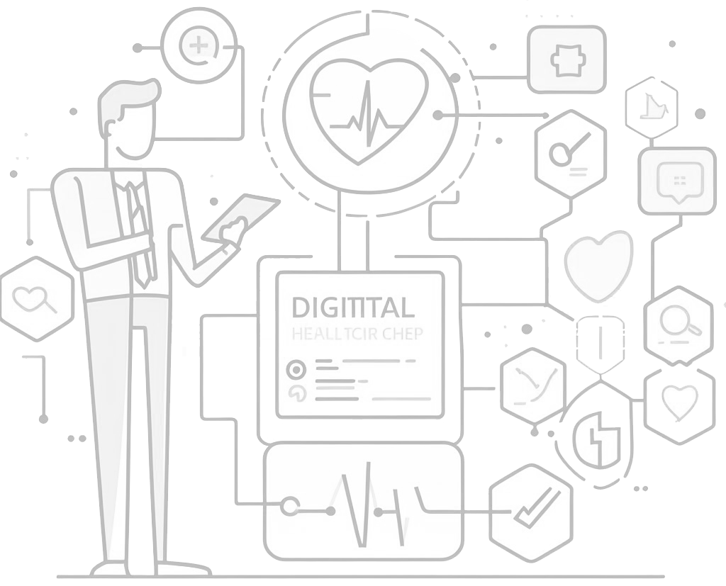 diagram of a person conducting a health check